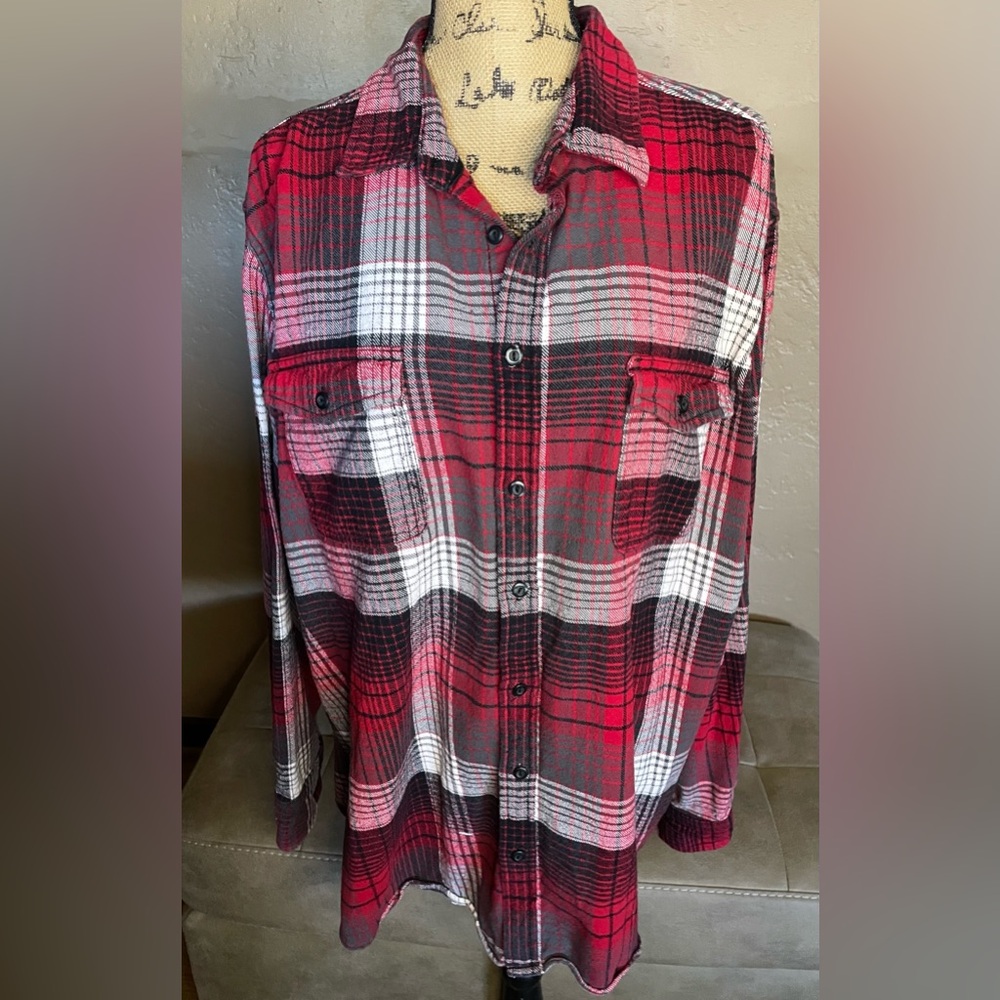 Mossimo Supply Co. Red and Black Checkered Shirt
